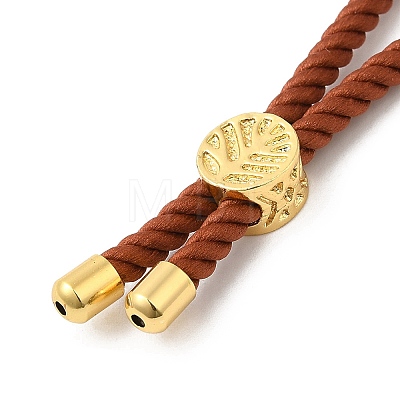 Twisted Nylon Cord Silder Bracelets DIY-B066-03G-1