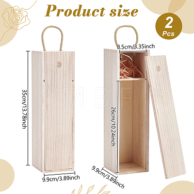 Wooden Red Wine Storage Boxes CON-WH0095-234-1
