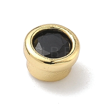 Flat Round Brass Micro Pave Cubic Zirconia Cabochons KK-P345-13G-A04-1