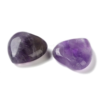Natural Amethyst Heart Palm Stones G-M416-09A-1