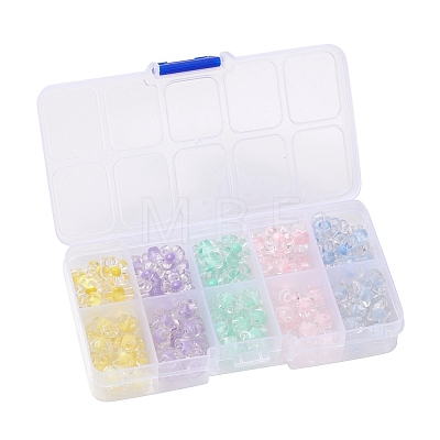 125Pcs 10 Style Transparent Acrylic Beads TACR-YW0001-38-1
