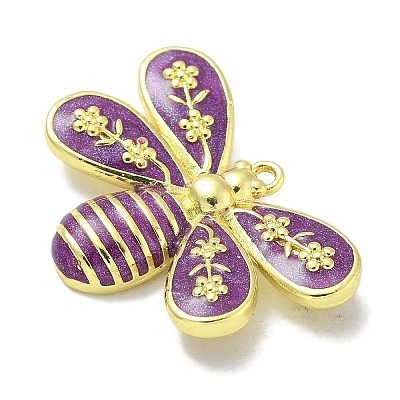 Rack Plating Brass Enamel Pendants KK-L224-040G-1