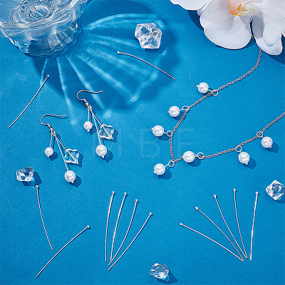 30Pcs 925 Sterling Silver Ball Head Pins STER-PH0003-15-1
