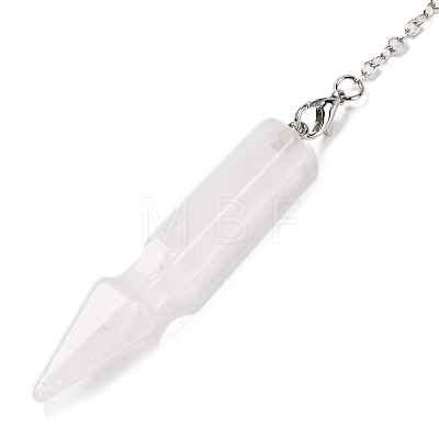 Natural Quartz Crystal Pointed Dowsing Pendulums G-Q184-04E-P-1