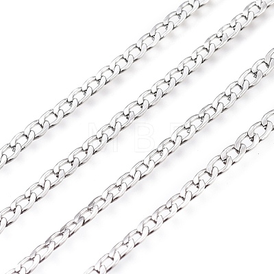 304 Stainless Steel Cuban Link Chains CHS-M003-13P-A-1