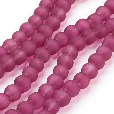 Transparent Glass Bead Strands GLAA-S031-8mm-39-1