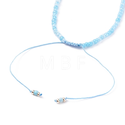 Adjustable Nylon Cord Braided Bead Bracelets BJEW-JB05688-04-1