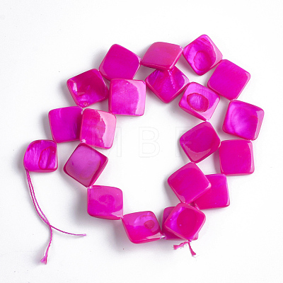 Spray Painted Freshwater Shell Beads SHEL-T010-06A-1