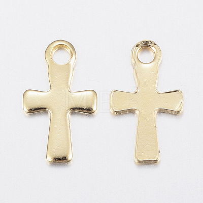 304 Stainless Steel Tiny Cross Charms X-STAS-H436-49-1
