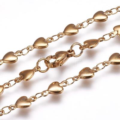 304 Stainless Steel Chain Necklaces STAS-P164-11G-1