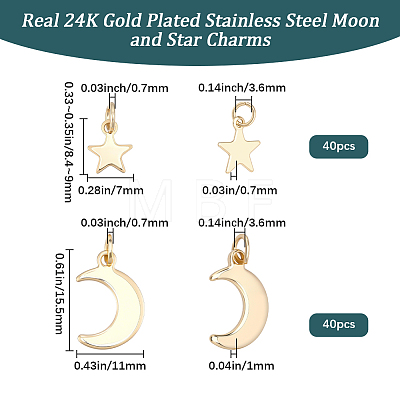 80Pcs 2 Style 201 Stainless Steel Pendants PALLOY-BBC00003-1