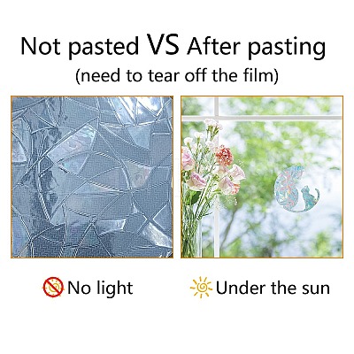 Gorgecraft Waterproof PVC Colored Laser Stained Window Film Adhesive Stickers DIY-WH0256-036-1