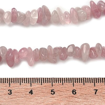 Chip Natural Madagascar Rose Quartz Bead Strands X-G-M344-50A-1