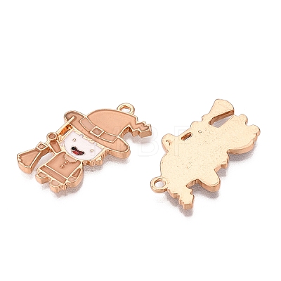 Halloween Theme Rack Plating Luminous Alloy Enamel Pendants ENAM-N056-234G-1