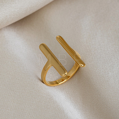 304 Stainless Steel Cuff Open Rings for Women EM2945-1-1