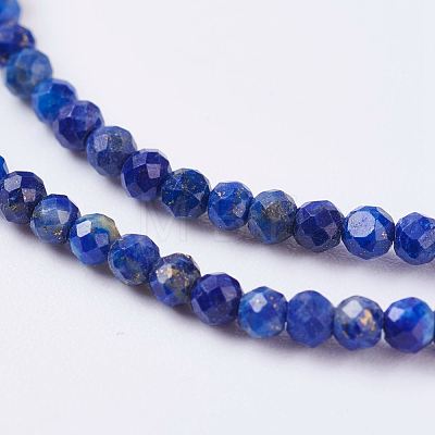 Natural Lapis Lazuli Beads Strands G-J376-51A-2mm-1
