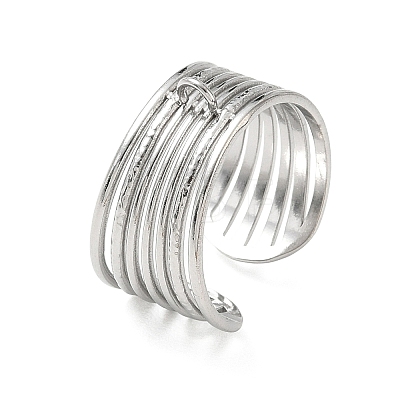 304 Stainless Steel Cuff Open Ring Setting SA-CBA37BC-10P-1