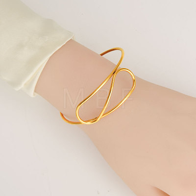 Exaggerated 304 Stainless Steel Open Cuff Bangles PA0789-2-1