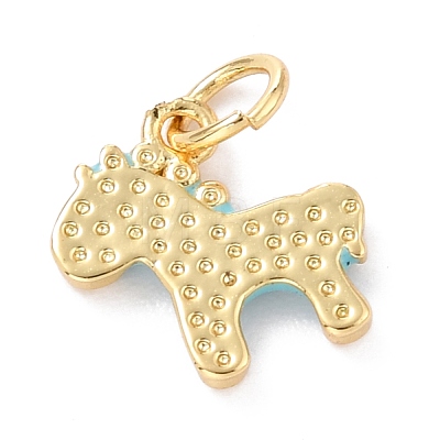 Real 18K Gold Plated Brass Charms KK-L206-008A-G-1