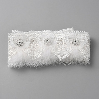 Polyester Embroidery Lace Ribbons OCOR-WH0090-011-1
