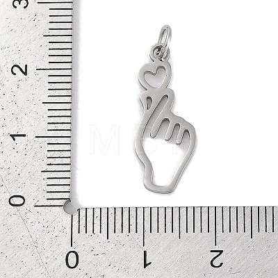 304 Stainless Steel Pendants STAS-R135-09P-1