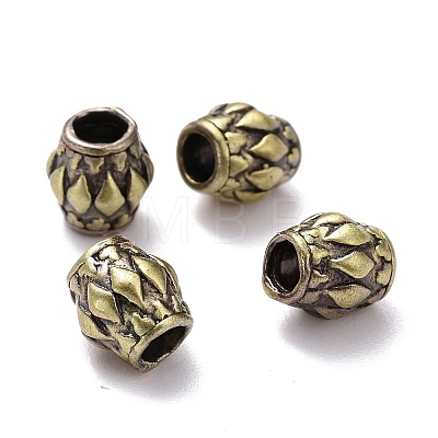 Tibetan Style Brass Beads X-KK-P214-09BAB-1