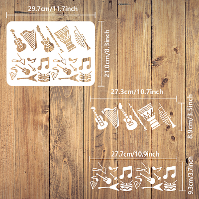 Plastic Drawing Painting Stencils Templates DIY-WH0396-475-1