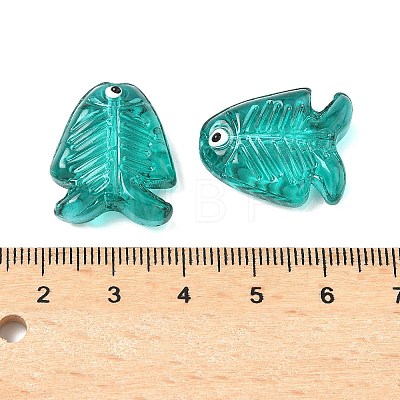 Transparent Glass Enamel Beads LAMP-U004-06-1