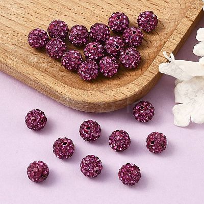 Polymer Clay Rhinestone Beads RB-H284-8MM-502-1