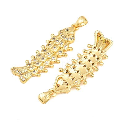Brass Micro Pave Cubic Zirconia Pendants CU-CBAB3AD-08G-03-1