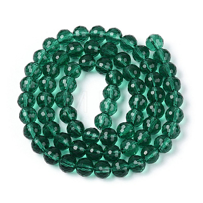 Transparent Glass Bead Strands GLAA-R095-8mm-38-1