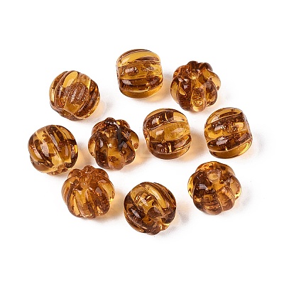 Handmade Gold Sand Lampwork Beads LAMP-Q039-08C-1