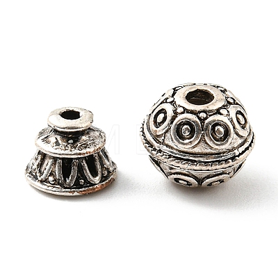 Tibetan Style Alloy 3 Hole Guru Beads FIND-A031-04AS-1