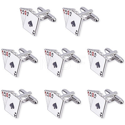 4 Pairs Alloy Cufflinks FIND-FH0018-14-1