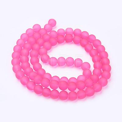 Transparent Glass Bead Strands GLAA-S031-10mm-35-1