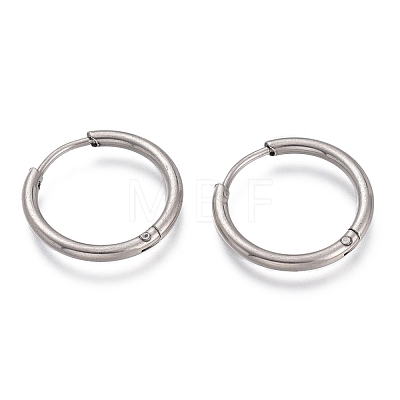 Tarnish Resistant 201 Stainless Steel Huggie Hoop Earrings EJEW-O095-02B-1