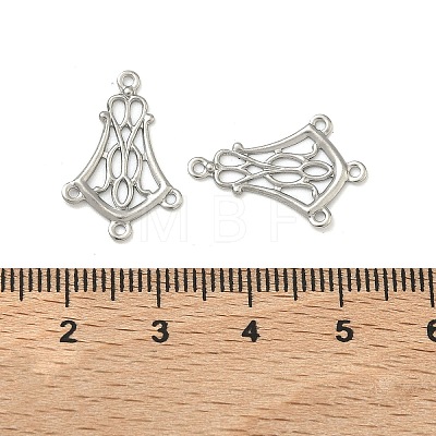 Non-Tarnish 304 Stainless Steel Hollow Flower Chandelier Component Links X-STAS-R083-25-1