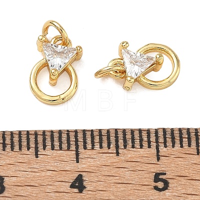 Brass Pave Clear Cubic Zirconia Charms CU-CBAF0F8-14G-1
