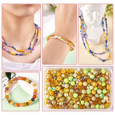 2 Bag Glass Round Beads Set JX547F-1