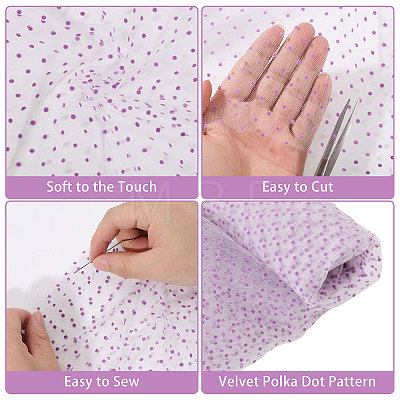 Polyester Polka Dot Fabric DIY-PH0038-36B-1