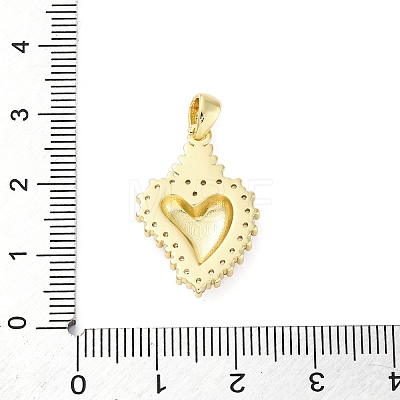 Brass Micro Pave Clear Cubic Zirconia Pendants KK-S510-31G-05-1