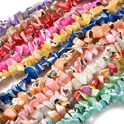 Natural Trochid Shell/Trochus Shell Beads Strands SHEL-B003-02-1