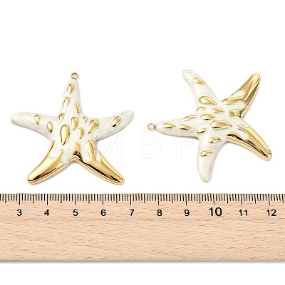 Ocean 304 Stainless Steel Enamel Pendants STAS-T076-08B-02G-1