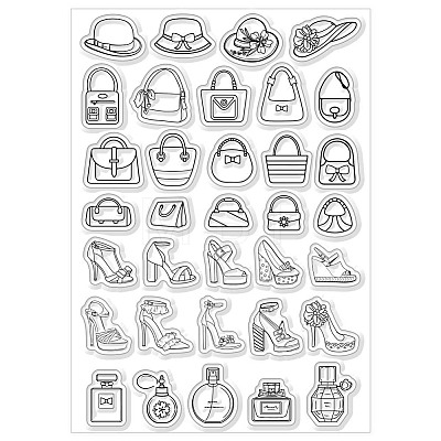 Halloween PVC Plastic Clear Stamps DIY-WH0631-0136-1