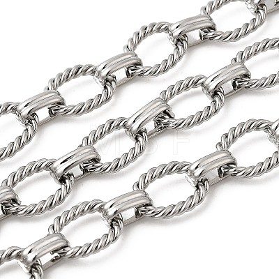 304 Stainless Steel Twist Oval Link Chains CHS-Z007-10P-02-1
