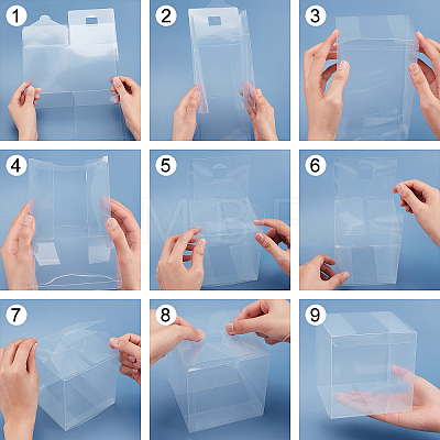 Transparent Plastic PVC Box Gift Packaging CON-BC0006-13B-1