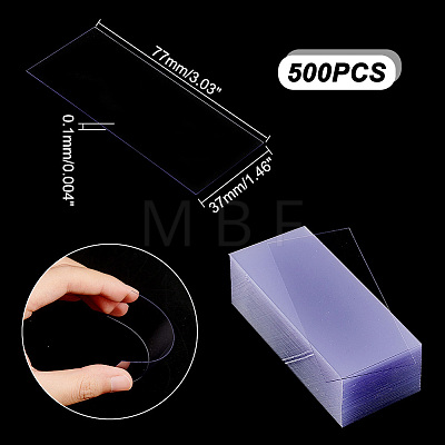 Rectangle Clear Plastic Tags KY-WH0004-13-1