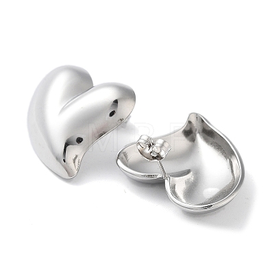 Heart 304 Stainless Steel Stud Earrings for Women EJEW-L272-033P-03-1