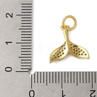 Rack Plating Brass Micro Pave Cubic Zirconia Charms KK-P279-24G-1