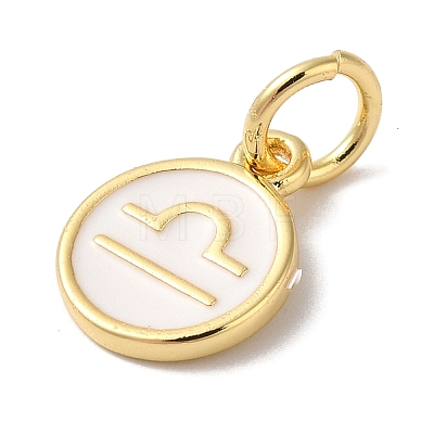 Real 18K Gold Plated Brass Enamel Charms KK-L216-001G-K02-1